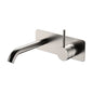 KAYA UP Basin/Bath Mixer 160mm Outlet Set Brush Nickel Soft Square Plate