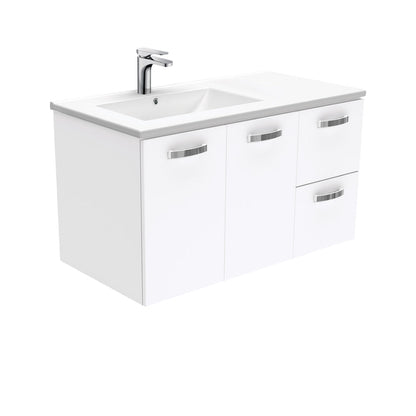 DOLCE 900 Left Offset Basin UNICAB Wall Hung Vanity 1TH