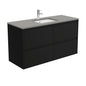 SARAH DOVE GREY AMATO 1200 Satin Black Vanity Wall Hung 1TH