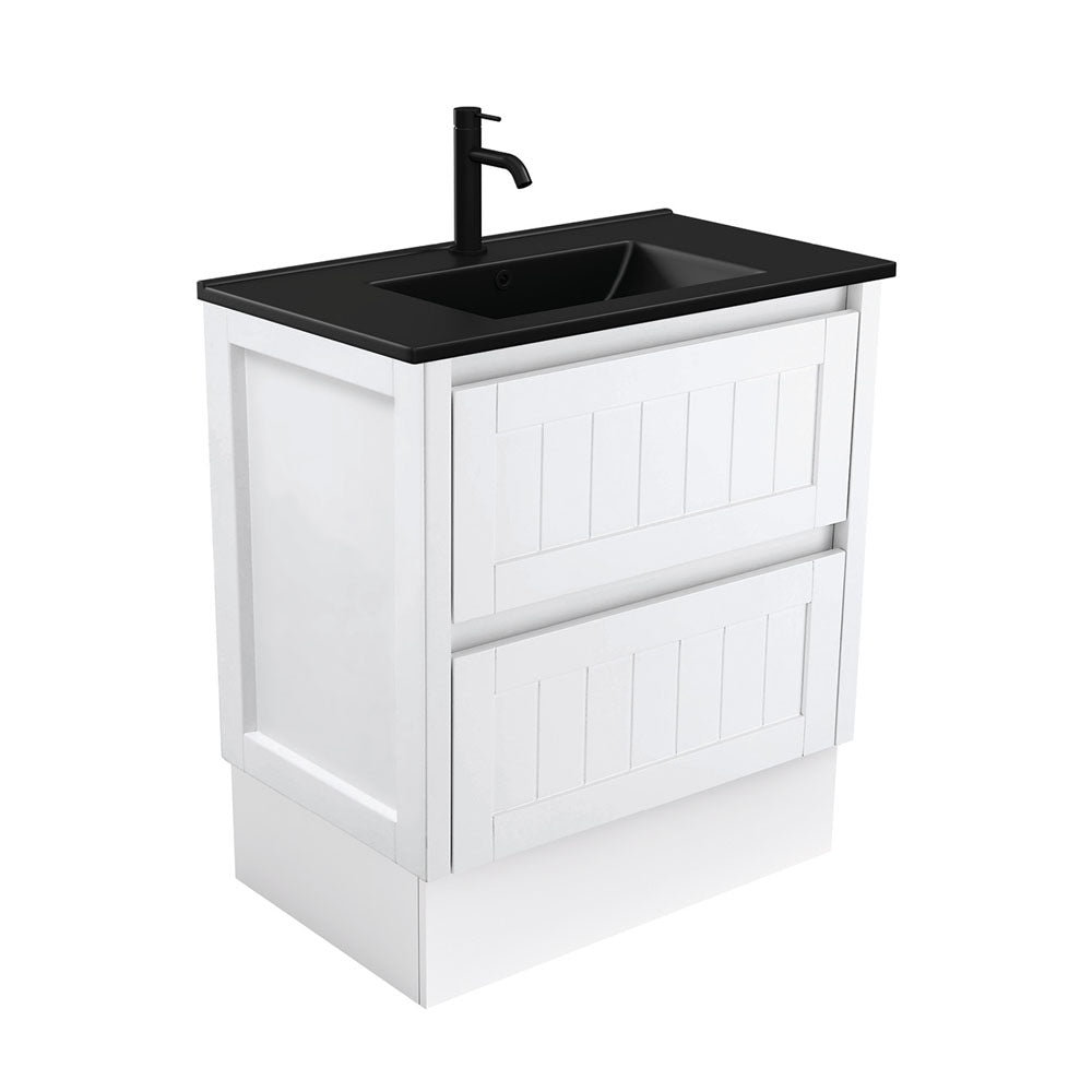 DOLCE Matte Black 750 HAMPTON Vanity on Kick 1TH
