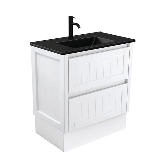 DOLCE Matte Black 750 HAMPTON Vanity on Kick 1TH