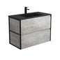 MONTANA AMATO 900 INDUSTRIAL Vanity with Matte Black Frames Wall Hung 1TH