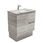 Sarah Calacatta Marble Undermount 750 Edge Industrial Vanity on Kick