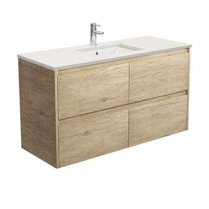 Sarah Roman Sand Undermount 1200 Amato Scandi Oak Wall-Hung Vanity