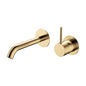 KAYA UP Basin/Bath Mixer 160mm Outlet Set Urban Brass Round Plates