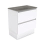 SATORI QUEST 750 Gloss White 2 Drawer Vanity On Kick