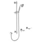 Lillian Lever Rail Shower Set, Chrome with Ceramic White Handle
