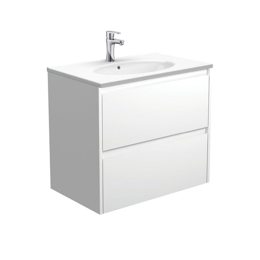 ROTONDO AMATO 750 Matte White Vanity Wall Hung 1TH