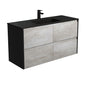 MONTANA AMATO 1200 INDUSTRIAL Vanity with Matte Black Panels Wall Hung 1TH