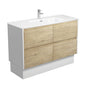 JOLI AMATO 1200 SCANDI OAK Vanity with Matte White Panels and Kick 1TH