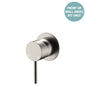 KAYA Wall Mixer Dress Kit Brushed Nickel Small Round Plate