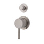 AXLE Wall Diverter Mixer with Small Round Plate Brushed Nickel