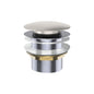 Pull Out Pop Up Bath Waste 40mm Brushed Nickel No Overflow 55mm Thread Length