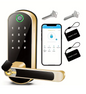 Smart Fingerprint Door Lock for Indoor Wooden Door, Keyless Entry, Multiple Unlock Methods