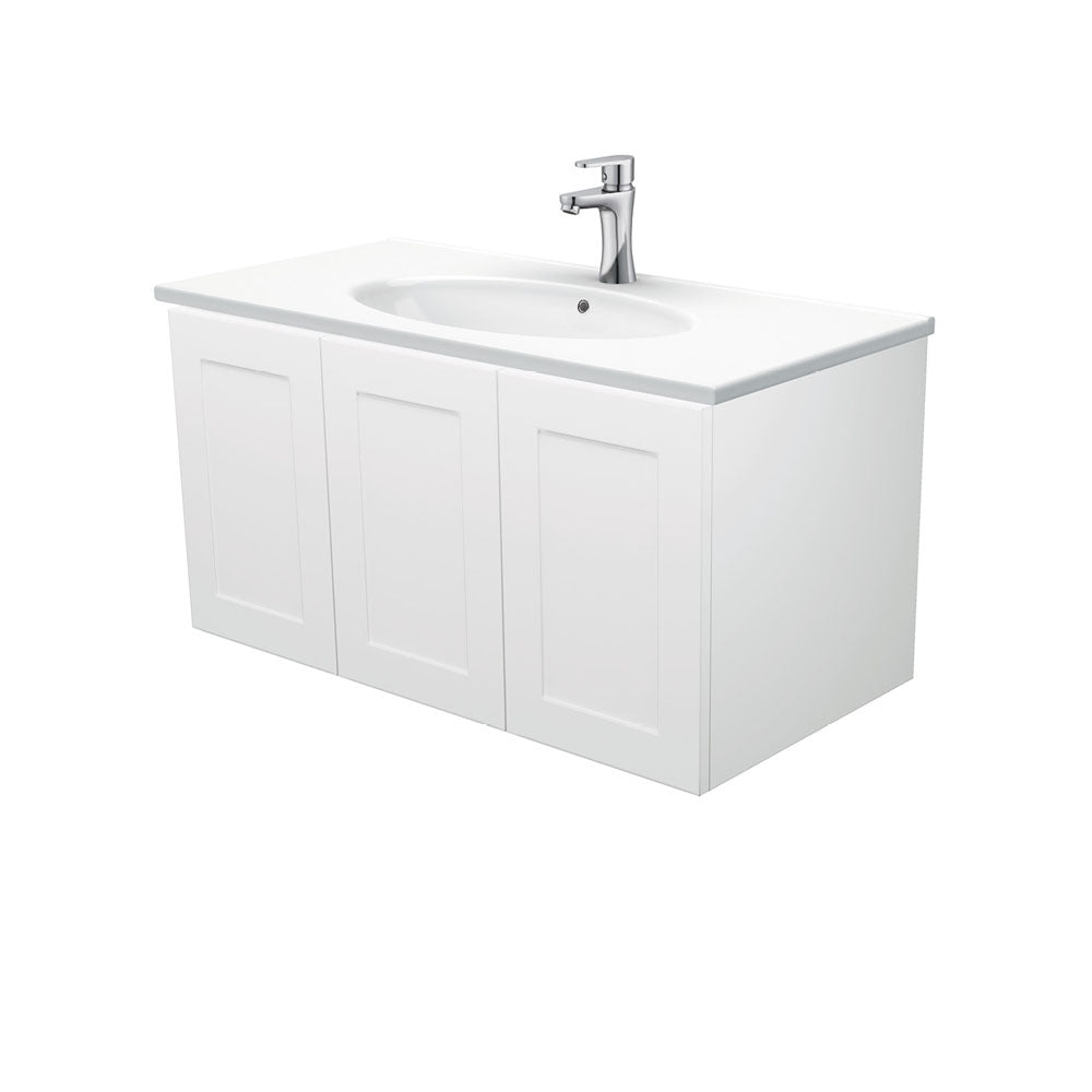 ROTONDO Ceramic 900 MILA SHAKER Wall Hung Cab No Handles Right 1TH