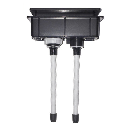 Rectangular Gun Metal Flush Buttons