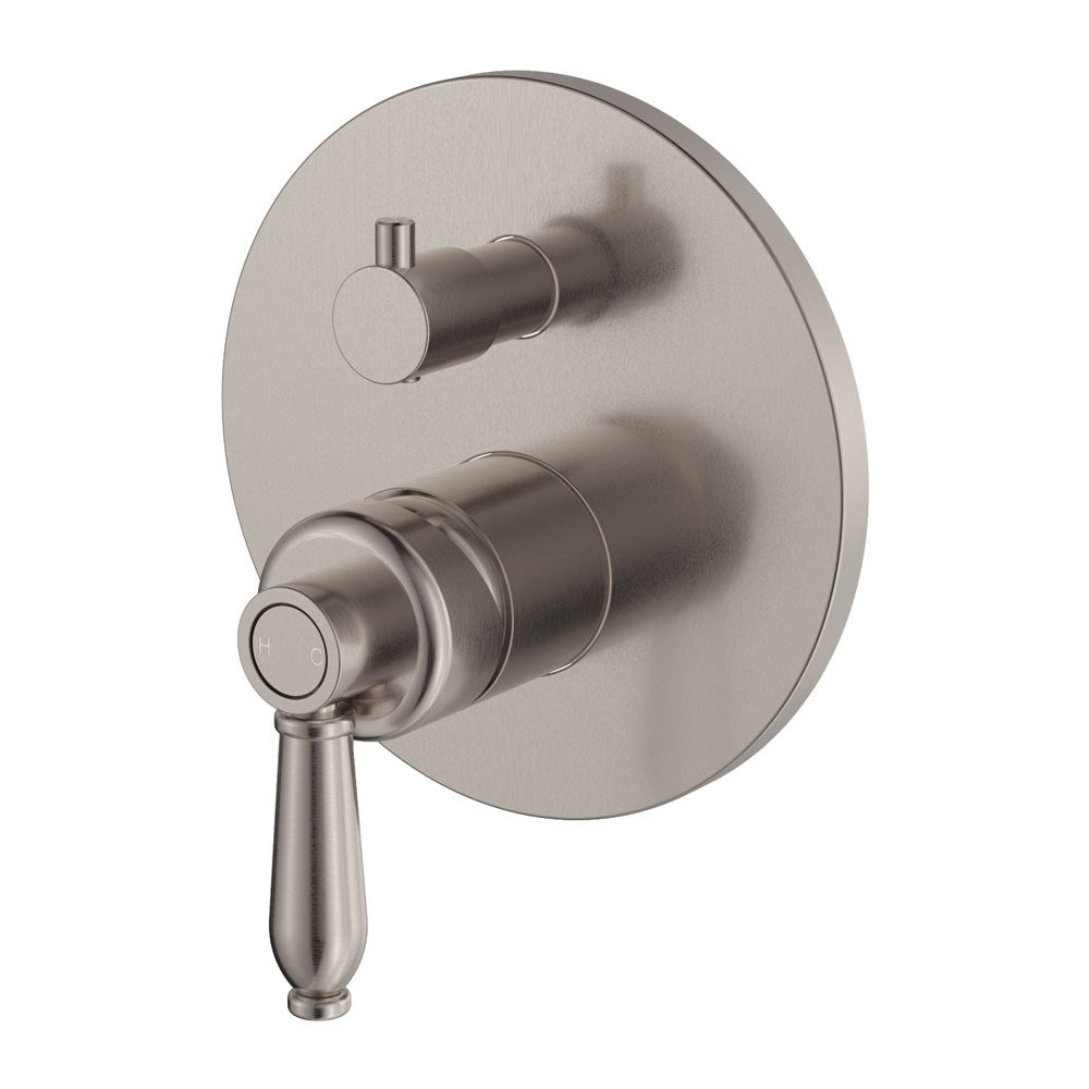 ELEANOR Wall Mixer Diverter Brushed Nickel