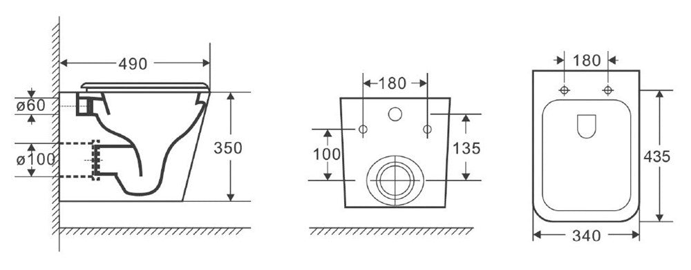 T052E - Kansas Wall Hung R&T Package