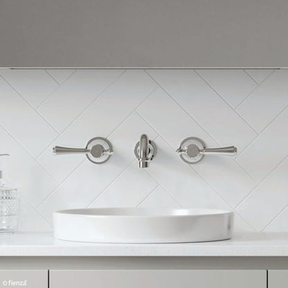 LILLIAN Lever Wall Bath/Basin Set Chrome