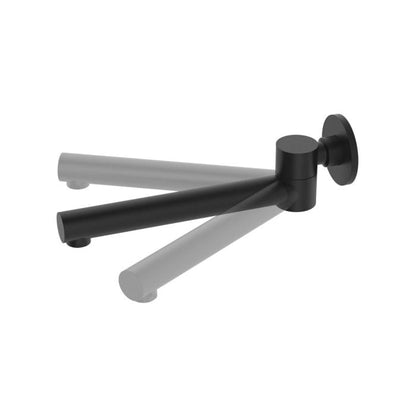 HUSTLE Swivel Bath Outlet 240mm Matte Black
