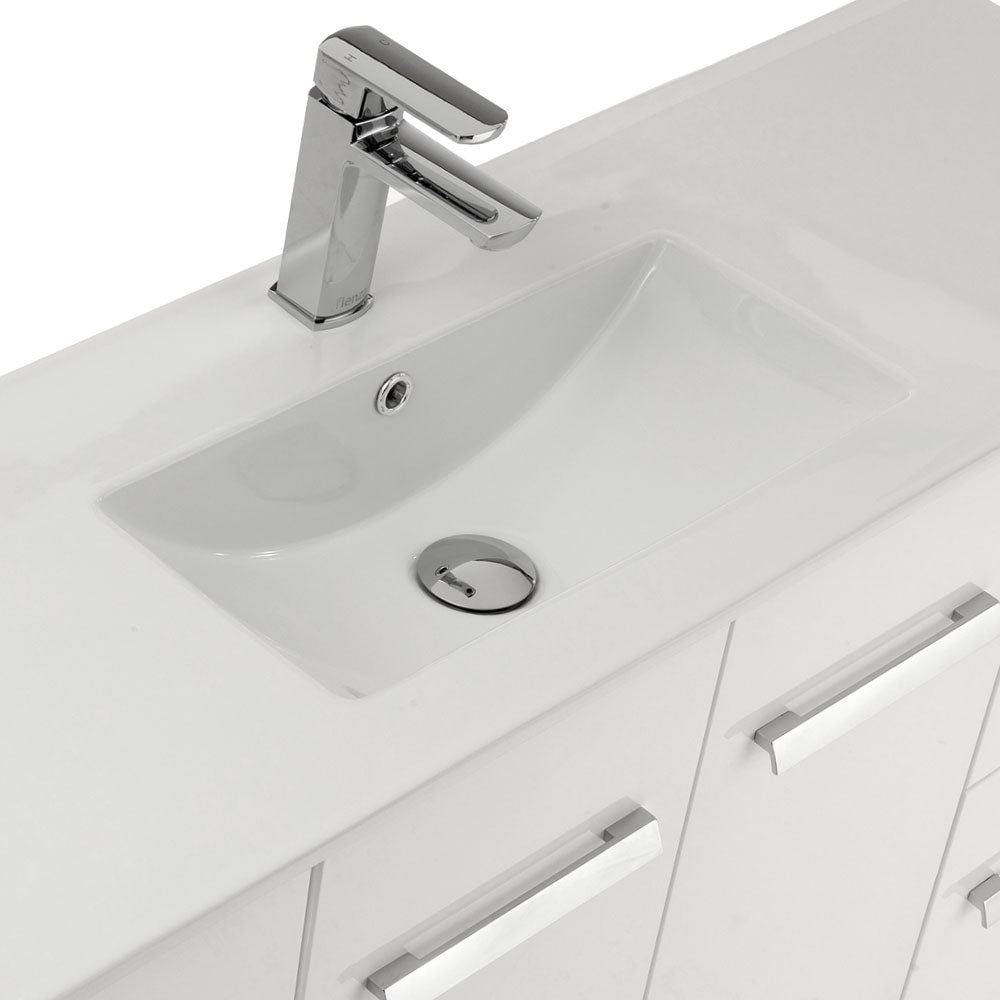 Delgado Slim 750 Wall-Hung Vanity, Left Drawers