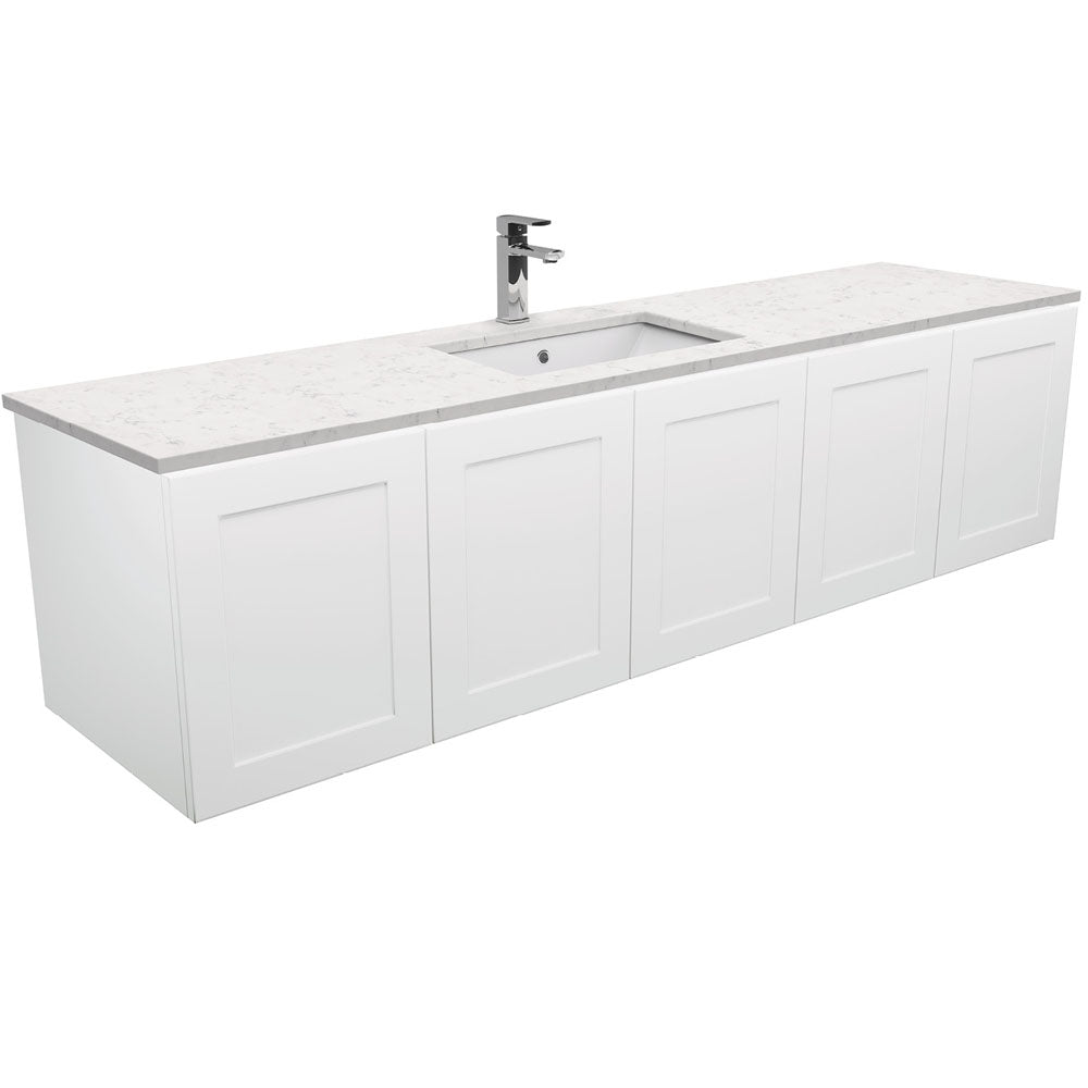 Sarah Bianco Marble Undermount Single Bowl 1800 Mila Wall-Hung Vanity