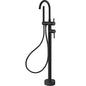 HUSTLE Floor Mounted Bath Mixer with Hand Shower Matte Black