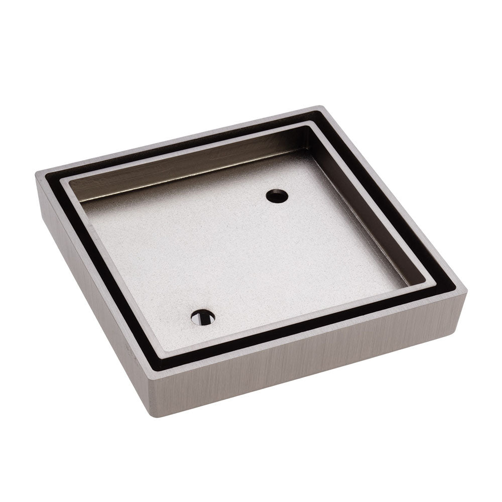Square Tile Bed Floor Waste 90mm Brushed Nickel