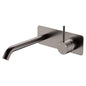 KAYA UP Basin/Bath Mixer 200mm Outlet Set Gun Metal Soft Square Plate