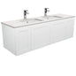 Sarah Bianco Marble Undermount Double Bowl 1500 Mila Wall-Hung Vanity