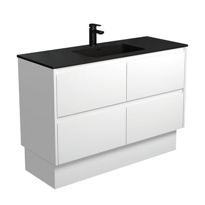 Montana Amato 1200 Satin White Vanity On Kick