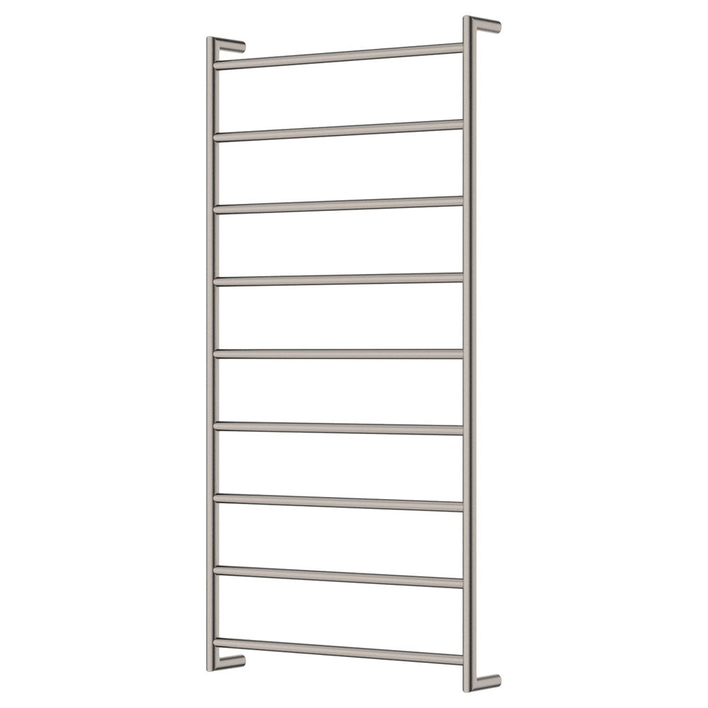 KAYA Round Heated Towel 60120 Brushed Nickel (9 Bars) 600x1200x100mm