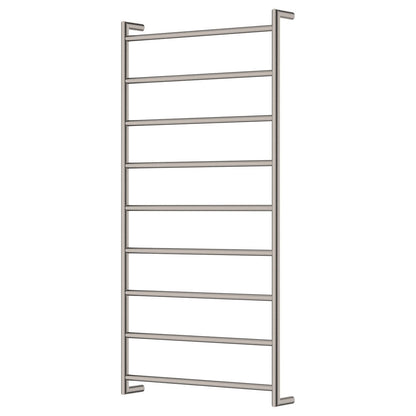 KAYA Round Heated Towel 60120 Brushed Nickel (9 Bars) 600x1200x100mm