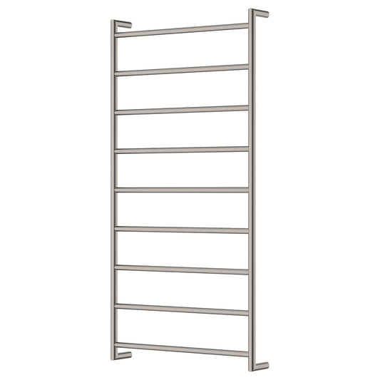 KAYA Round Heated Towel 60120 Brushed Nickel (9 Bars) 600x1200x100mm