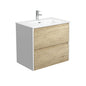 JOLI AMATO 750 SCANDI OAK Vanity with Matte White Panels Wall Hung 1TH