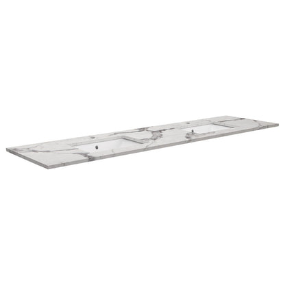 SARAH Undermount CALACATTA MARBLE 1800mm Basin Top Only Double Bowl 2TH