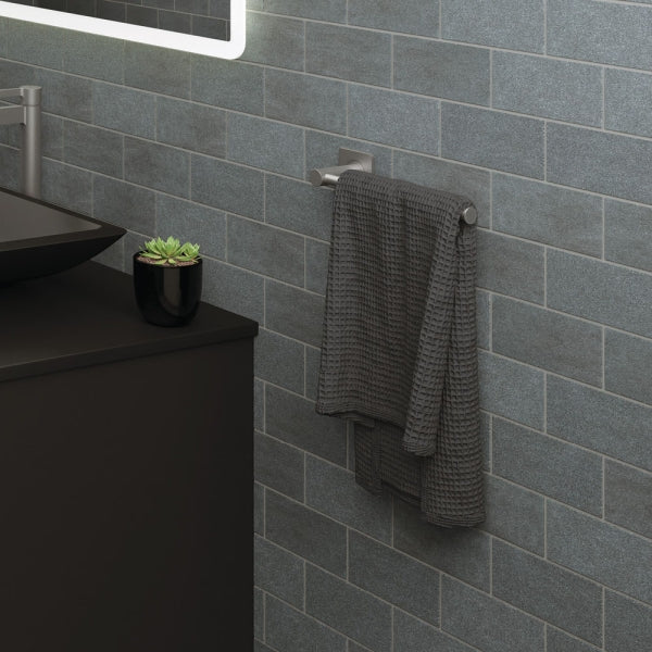 Sansa Hand Towel Rail / Toilet Roll Holder, Gun Metal