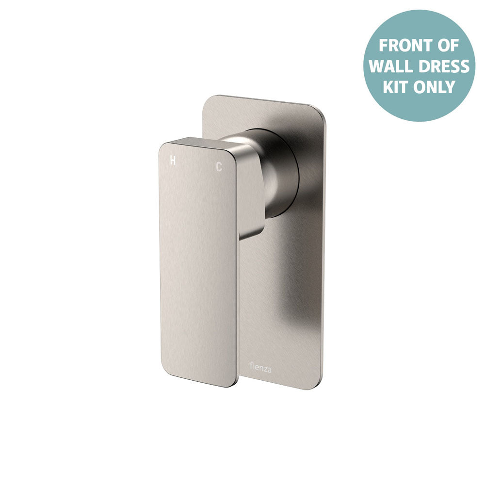 Tono Wall Mixer Dress Kit, Brushed Nickel, Rectangular Plate