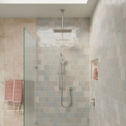 Round 300mm Shower Dropper Brushed Nickel