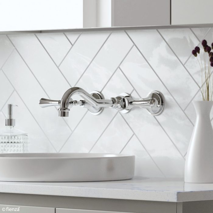 LILLIAN Lever Wall Bath/Basin Set Chrome