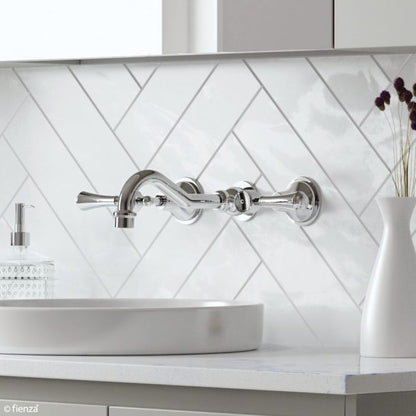 LILLIAN Lever Wall Bath/Basin Set Chrome
