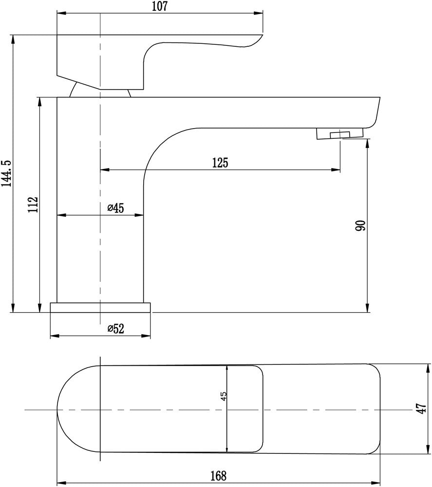 Persano Chrome Basin Mixer