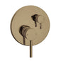 Pentro Brushed Yellow Gold Round Shower Mixer