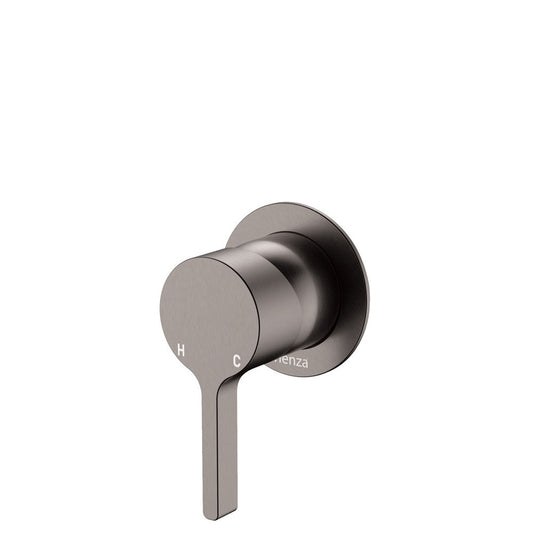 Sansa Wall Mixer, Small Round Plate, Gun Metal