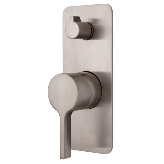 SANSA Diverter Mixer Brushed Nickel Soft Square Plate