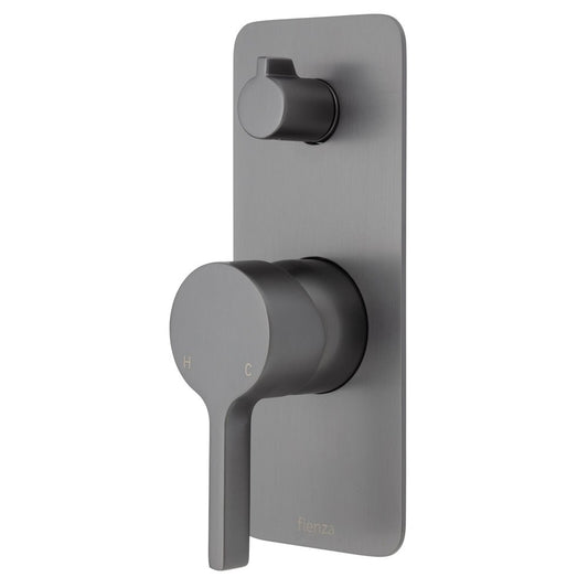 SANSA Diverter Mixer Gun Metal Soft Square Plate