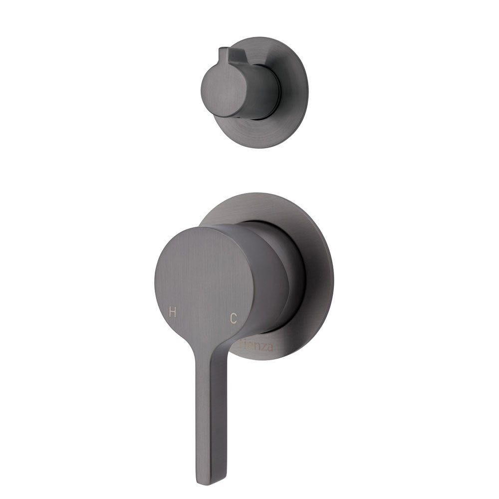 SANSA Diverter Mixer Gun Metal Small Round Plates