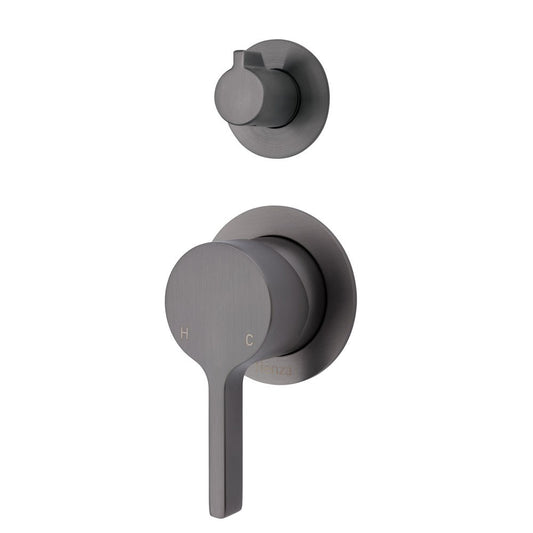 SANSA Diverter Mixer Gun Metal Small Round Plates