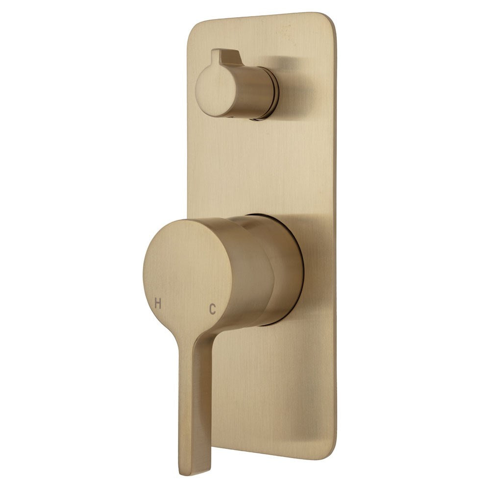 SANSA Diverter Mixer Urban Brass Soft Square Plate