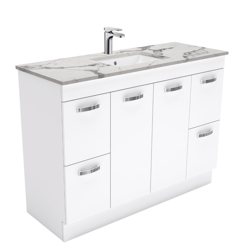 Sarah Calacatta Marble Undermount 1200 UniCab Vanity on Kick